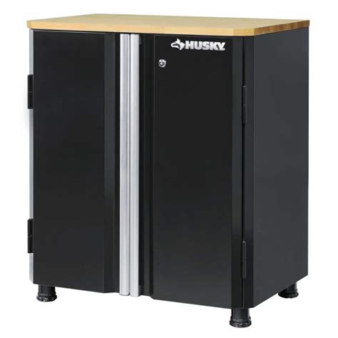 husky ready-to-assemble 24-gauge steel 2-door garage base cabinet|husky 24 inch garage cabinet.